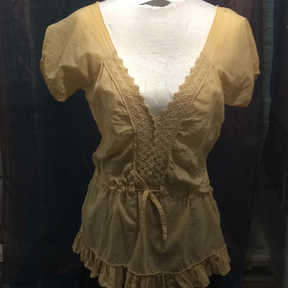 Wal G Golden Rod Peasant Blouse